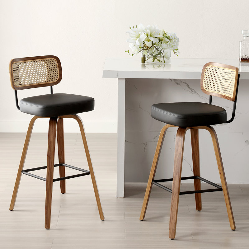 Tabouret de bar et de comptoir Julieza, Brun, Noir, Tabouret de bar (siège d'une hauteur de 29 po)