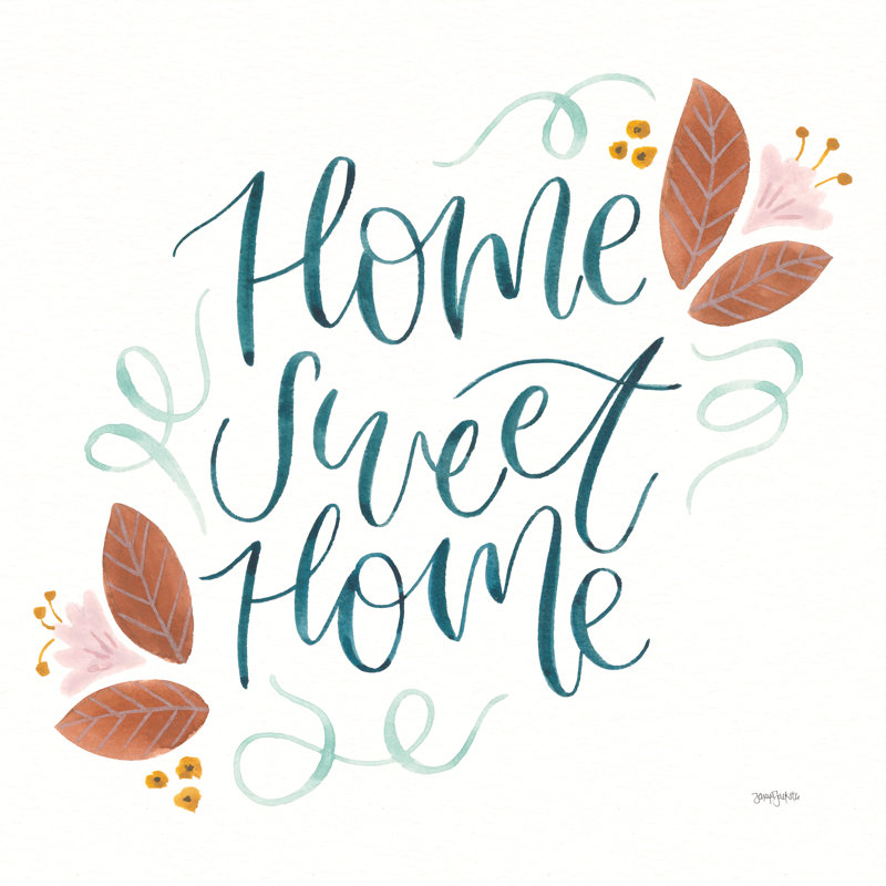 Home Sweet Home I, H 12 po x l 12 po, Non, Toile tendue