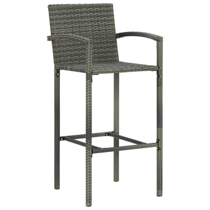 Tabouret de bar 30,5 po Khiandra, gris, H 31,5 po