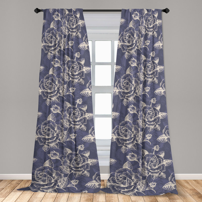 Semi Sheer Curtain Pair, 56" W x 63" H