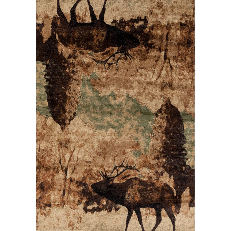 Tapis brun / beige Pippen Wanderer, Rectangle 5 pi 3 po x 7 pi 2 po