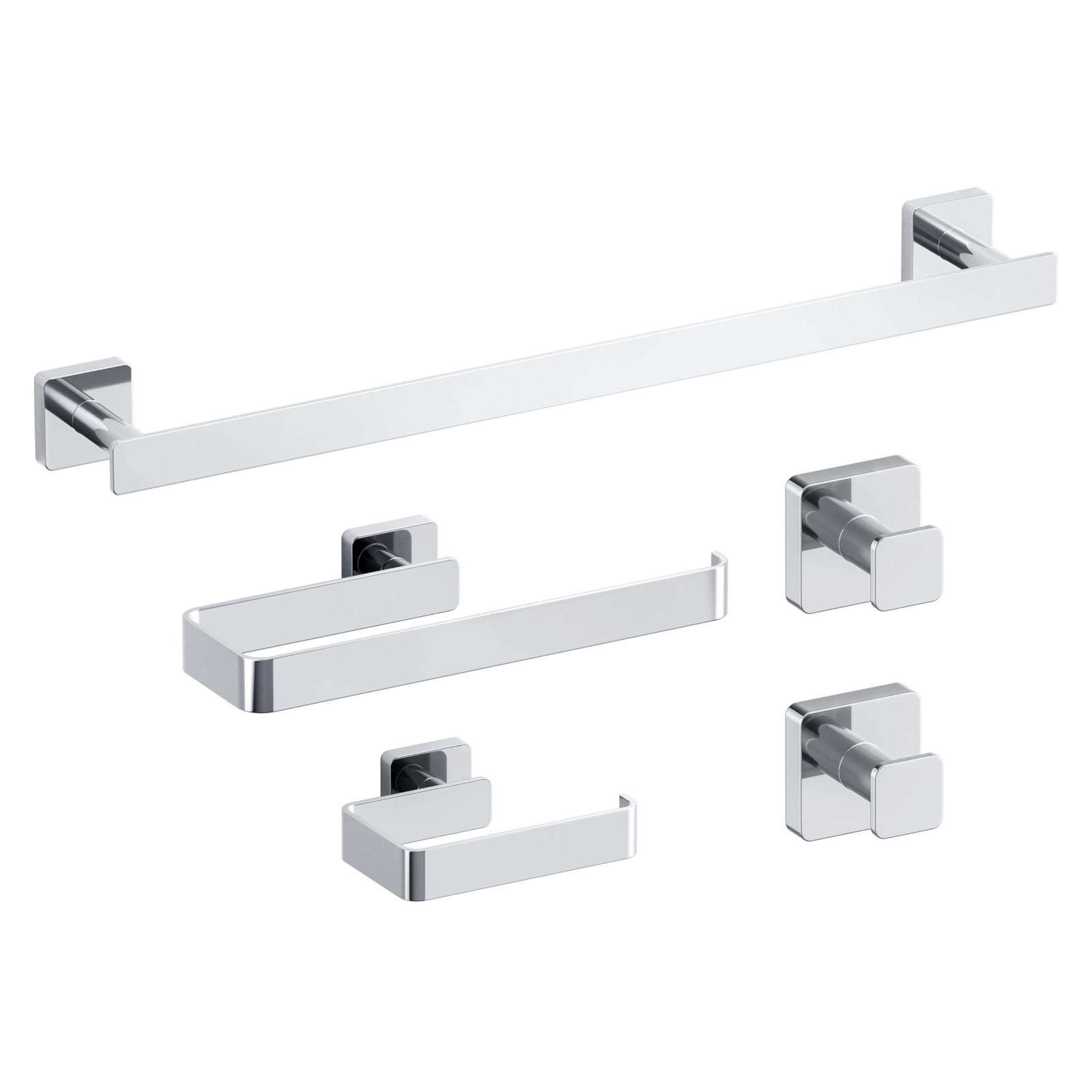 Blaze 5-Piece Bathroom Hardware Set, Chrome