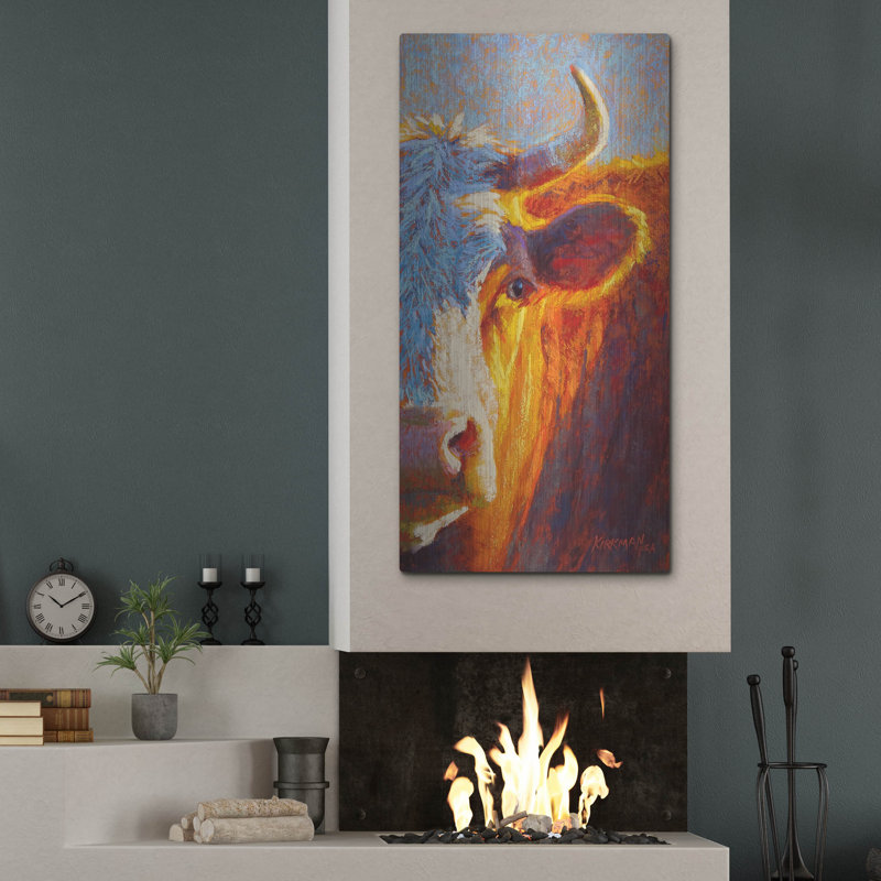 «Half-Face Hereford» par Rita Kirkman, H 48 po x l 24 po