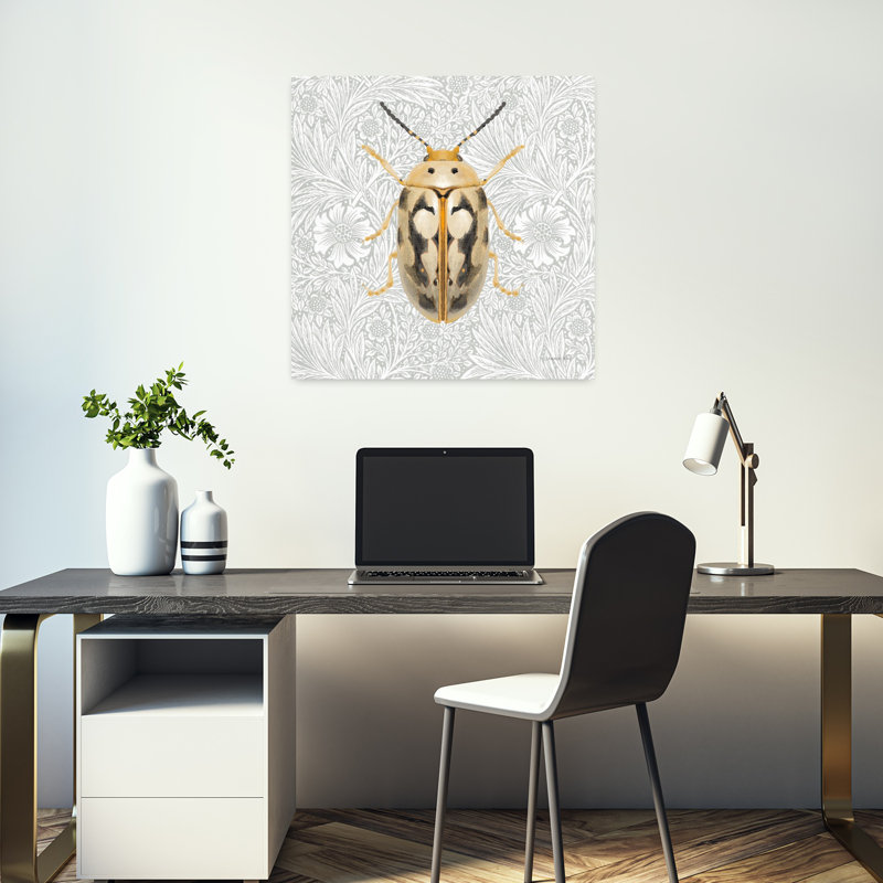 Beetles and Butterflies III, art de coccinelle, H 18 po x l 18 po