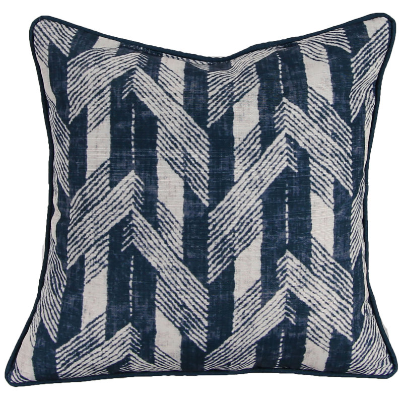 18" x 18" Indoor Throw Pillow, Navy Lattice