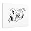 Cross, Love, Jesus - Wrapped Canvas Print-344018314