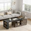Table basse à plateau relevable avec rangement caché et station de charge-1553486353