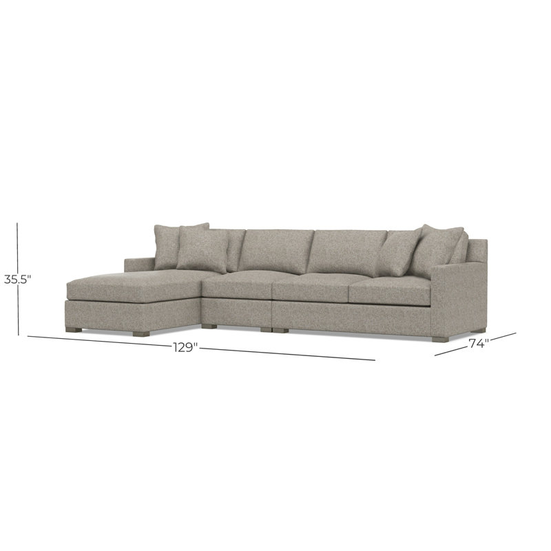 Kelsey Fabric 3 Pc Sectional, 1697-012