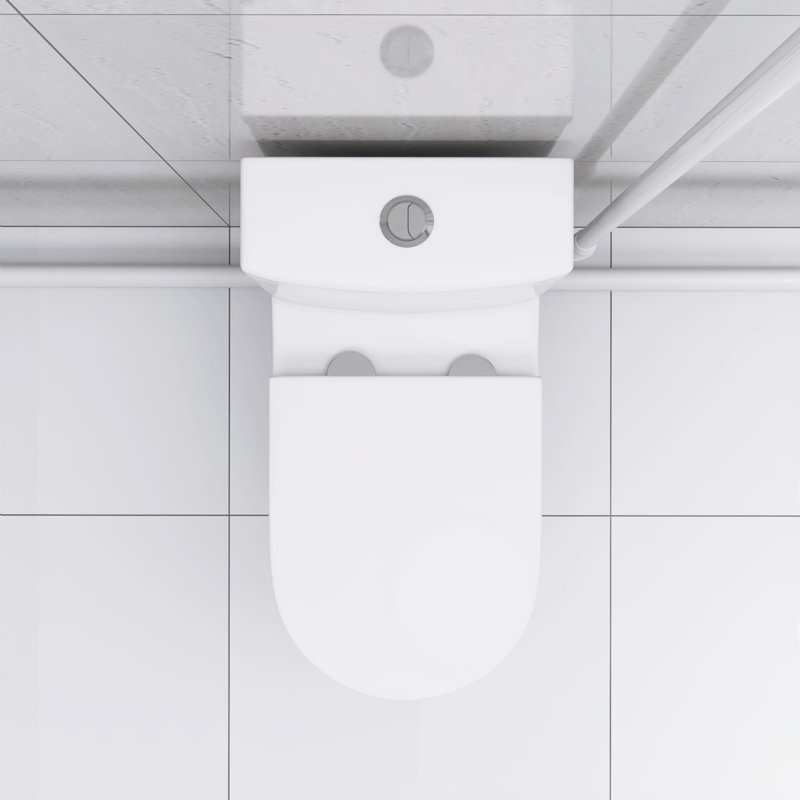 CCJKLO 1.6 Gallons GPF Elongated Chair Height Floor Mounted Flushometer Toilet (Seat Included)