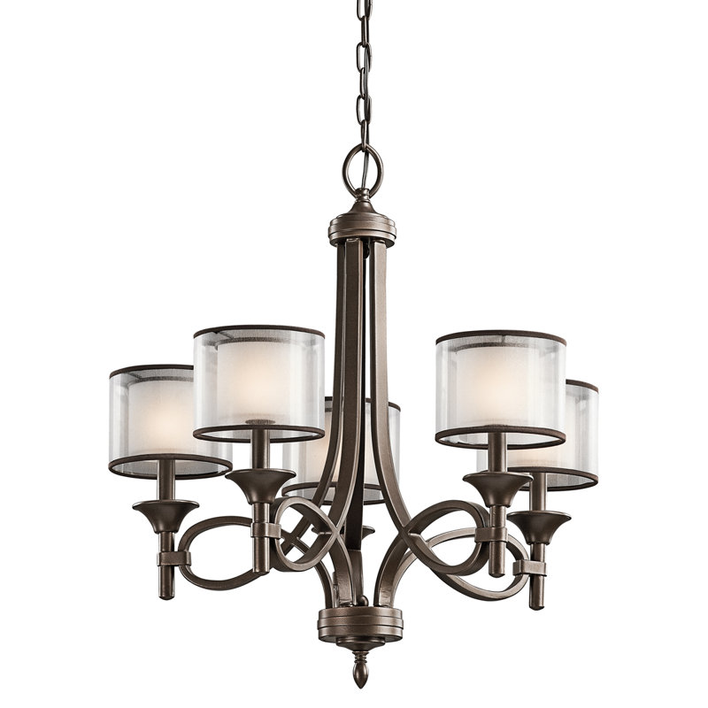 Lacey 5 - Light Dimmable Classic / Traditional Chandelier