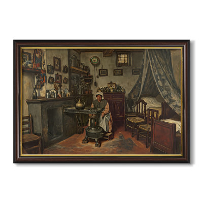 Intérieur, c. 1865-1870-Henri De Braekeleer-Toile encadrée sur mesure
