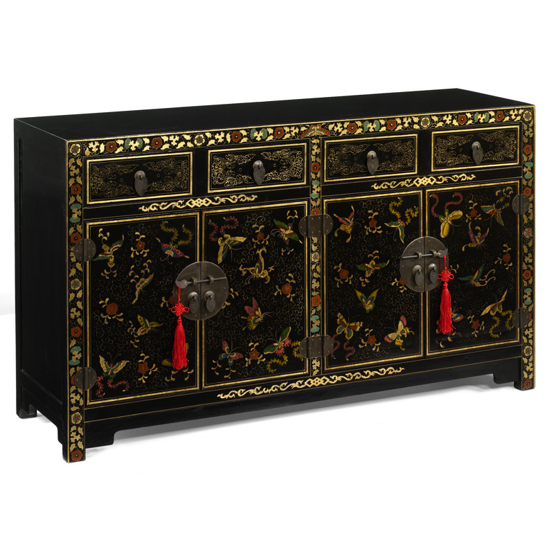 Hangzhou 145cm Sideboard, Black Lacquer