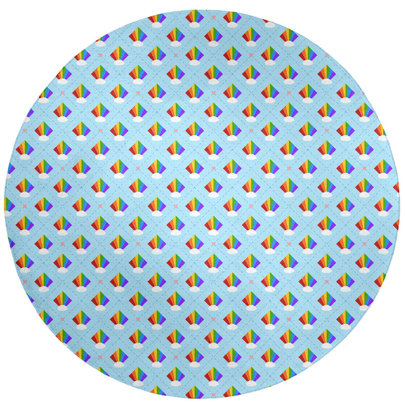 Tapis argyle de la zone rouge/jaune/rouge reg patterns, Rond 5 pi