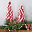 Candy Cane Pom Pom Christmas Tree Table Decoration