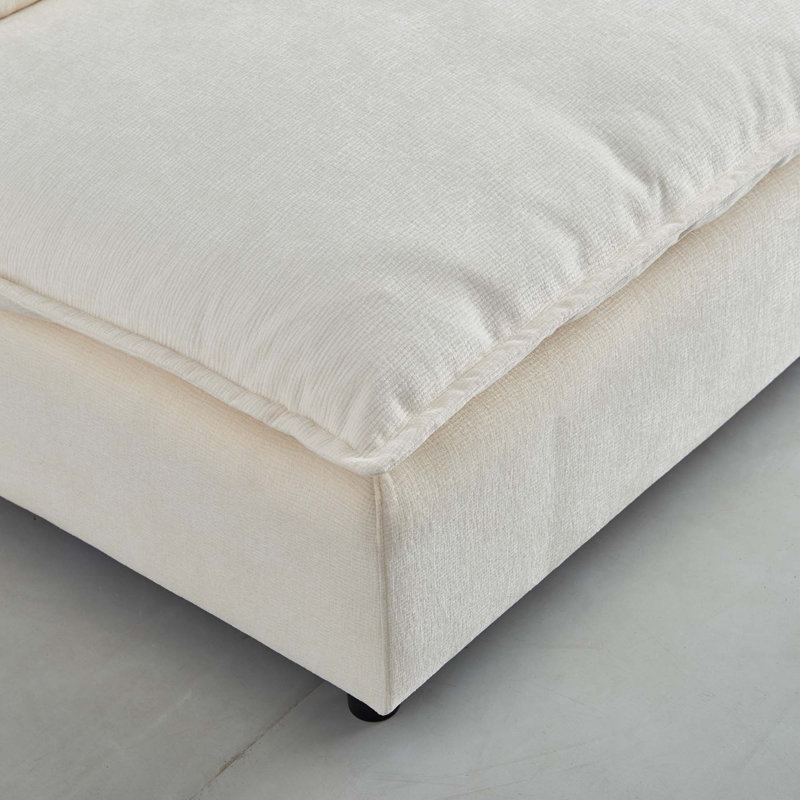 Canapé 3 places sans accoudoirs, Beige