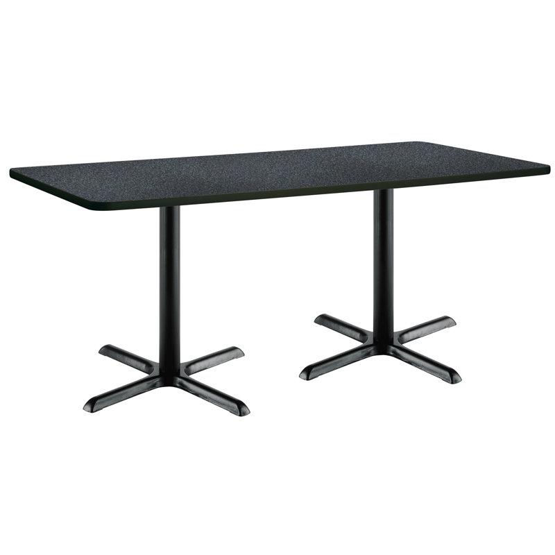 72" L Breakroom Table and Chair Set, Graphite Nebula, 29" H x 36" W x 72" L
