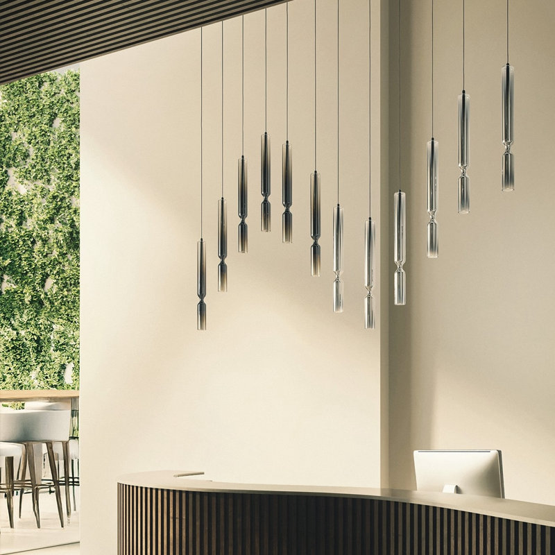 Misty Pendant Mini In Black With Gold Suespension And Black Canopy, Mirroring Silver