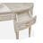  St. Charles Vanity Desk With Glass Top - Dove Grat