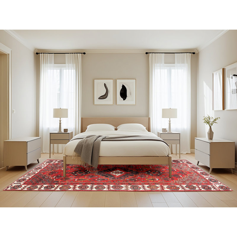Tapis rouge à motif sud-ouest, Rectangle 5 pi x 8 pi