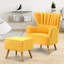 Sofa with cushion footstool-415310081