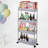 4-Tier Slim Storage Cart Mobile Shelving Unit Rolling Cart with Handle-75667896