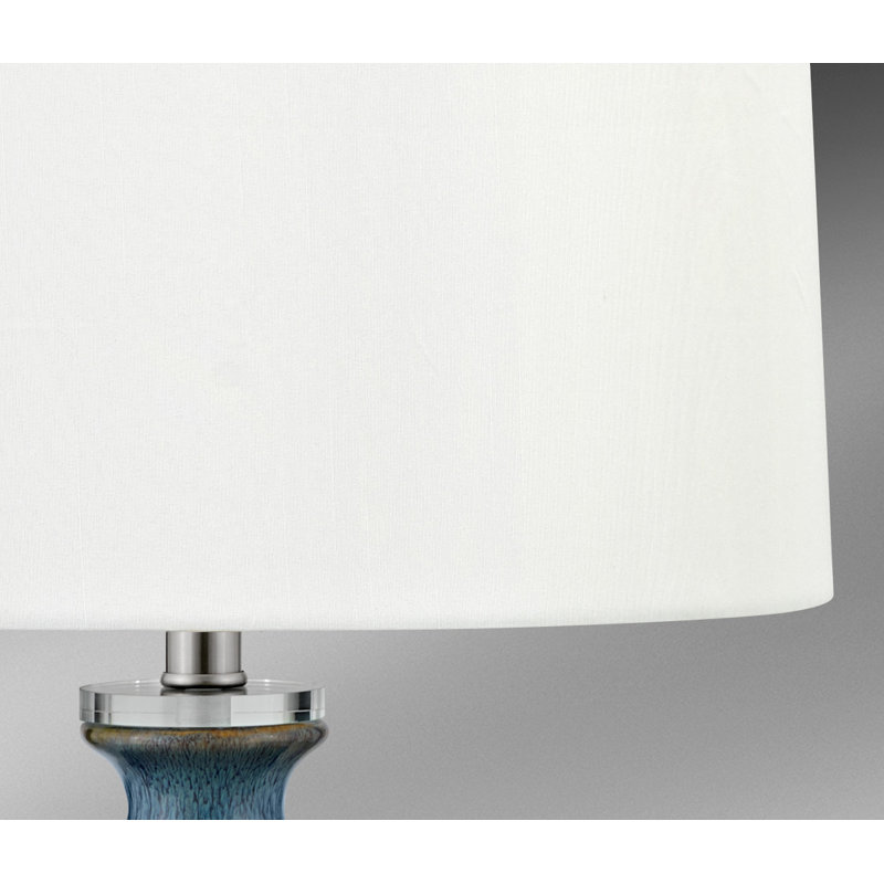 31'' Blue/Grey Table Lamp Set USB