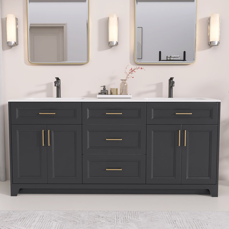 72'' Double Bathroom Vanity Base Only