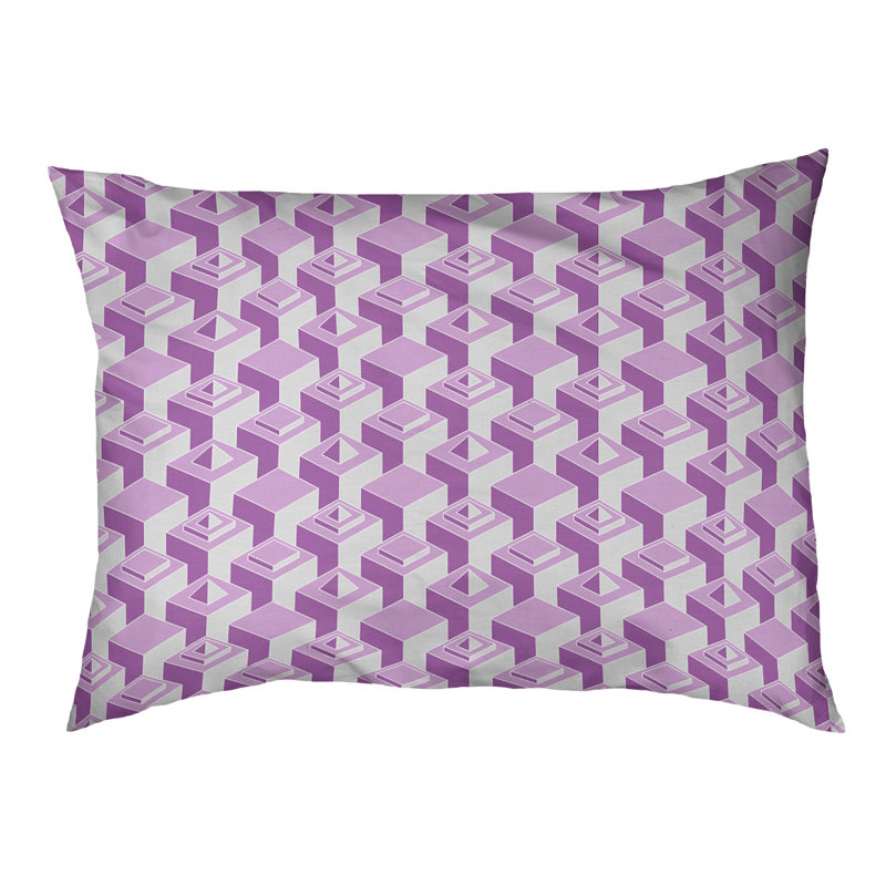 Coussin pour chien Byrge, Petit (l 29,5 po x P 19,5 po x H 9,5 po), Bleu foncé / Rose