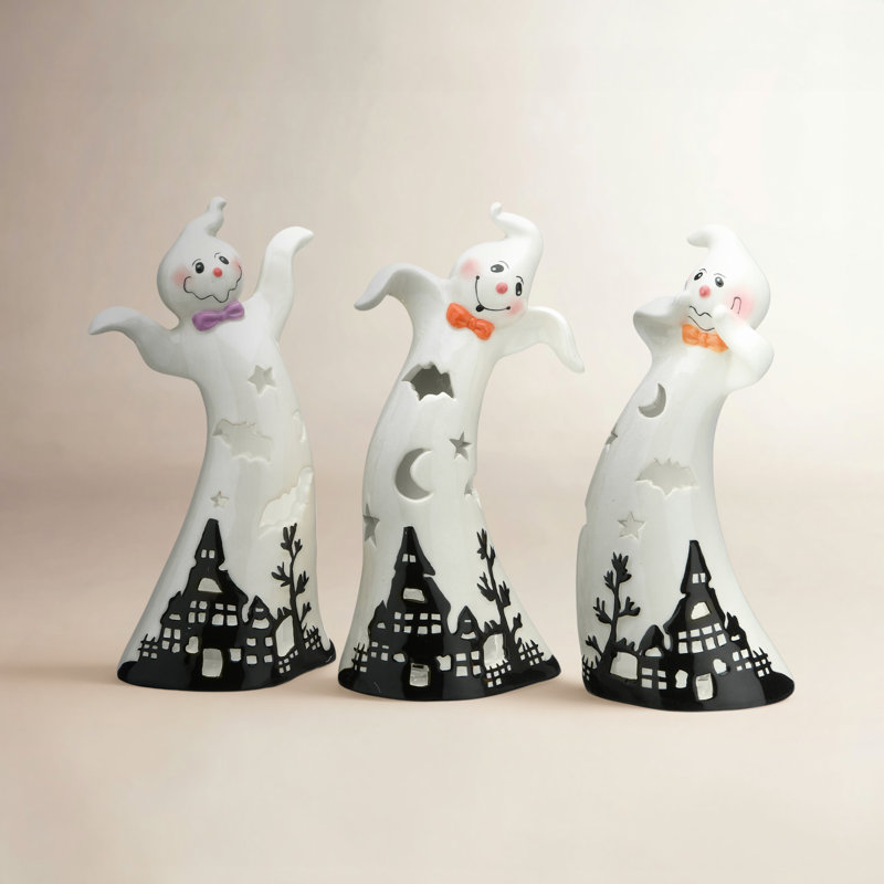 Ensemble de trois décorations d'Halloween fantôme The Holiday Aisle®