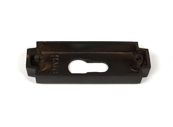 Art Deco Bronze Euro Escutcheon, Aged Bronze