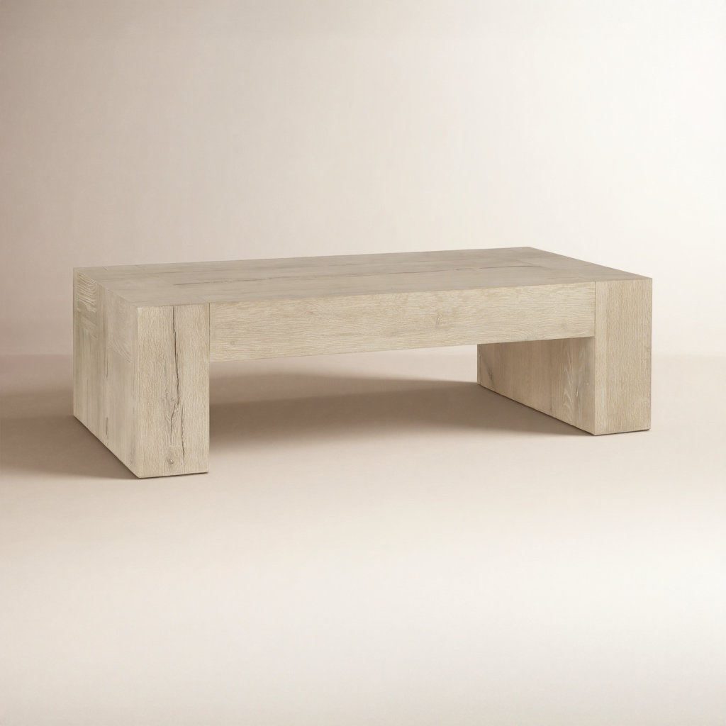 Elise Coffee Table, 60" in width, Cream
