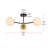Caisha Glass Semi Flush Mount-61751728-61751730