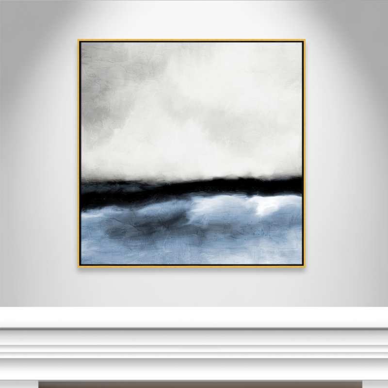 Across the Horizon - Version carrée, impression par Kimberly Allen, Toile avec cadre flottant or, Pas de tapis