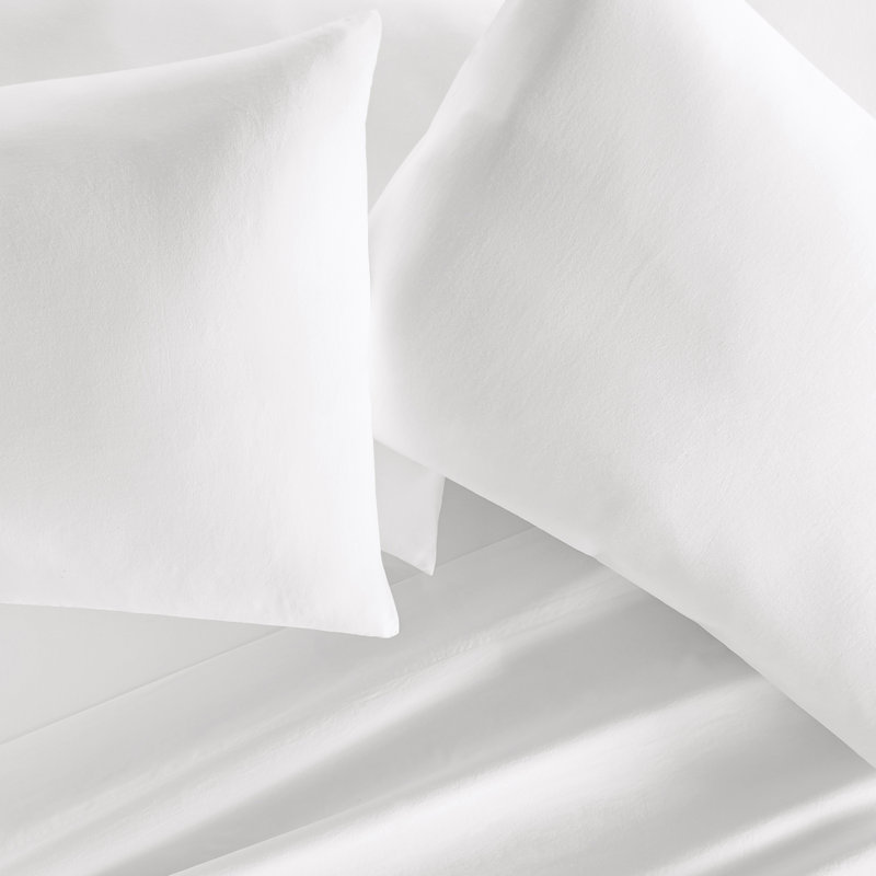 100% Cotton Pillowcase Set Soft Bedding, Standard, White