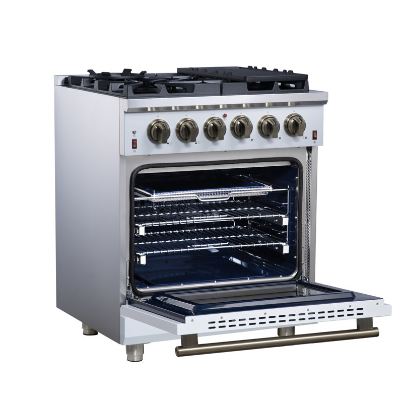 Cuisinière à gaz autoportante Massimo 30, Blanc