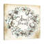 Cotton Boll Brown Wreath: Family Forever - Wrapped Canvas Painting-641916705