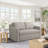 Serta Harvey 66.1" Convertible Loveseat, Full-Size Sleeper, Easy Assembly, Textured Woven Fabric-100114428
