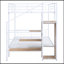 Lit superposé double en métal avec échelle de rangement latérale et garde-robe-1315473032