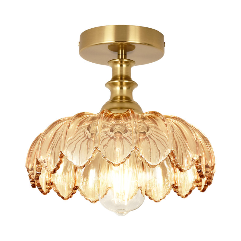 Junathean Flush Mount Ceiling Light, Brown