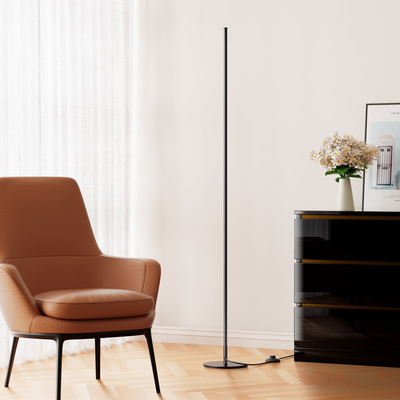Wrought Studio Allana 57.5" Dimmable LED Corner Floor Lamp