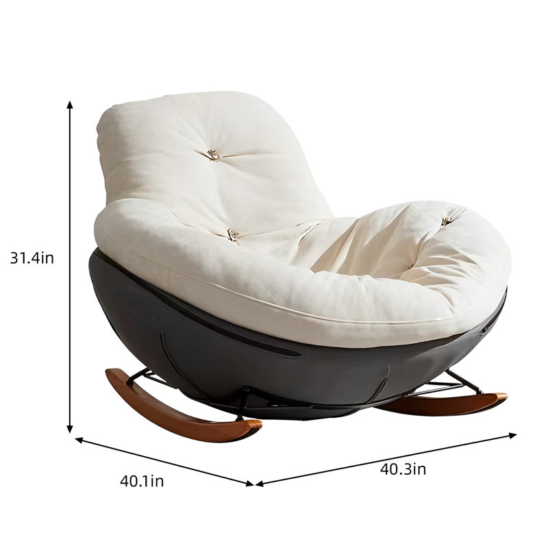 Chaise berçante moderne rembourrée