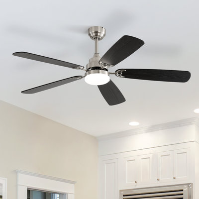 132cm Modern Dual-purpose Ceiling Fan Light with Remote Control