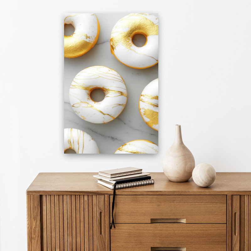 Art mural moderne Donuts, 18" H x 12" W