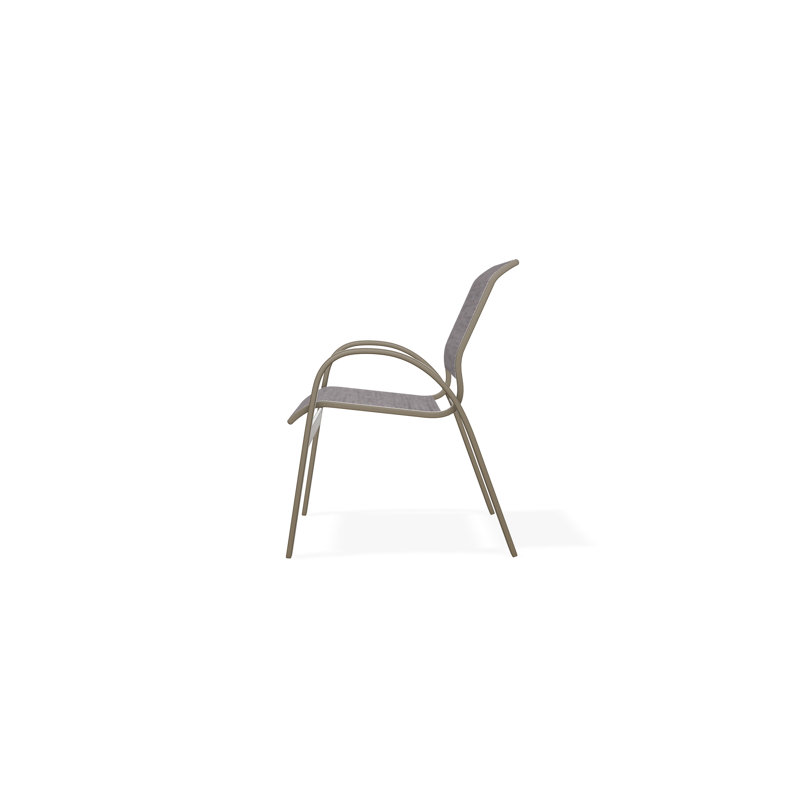 Aruba II Outdoor Dining Chair, Fossil, Beachwood