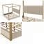 Très grand lit plateforme à baldaquin avec tête de lit et structure en métal pour chambre à coucher moderne-1808153715