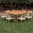 Rectangular Teak Solid Wood Outdoor Dining Table , 72 " W 36 " D