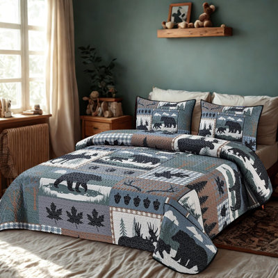 Ensemble de literie 3 pièces avec 2 taies décoratives