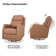 McGuffey Faux Leather Swivel Rocker Recliner with Metal Base