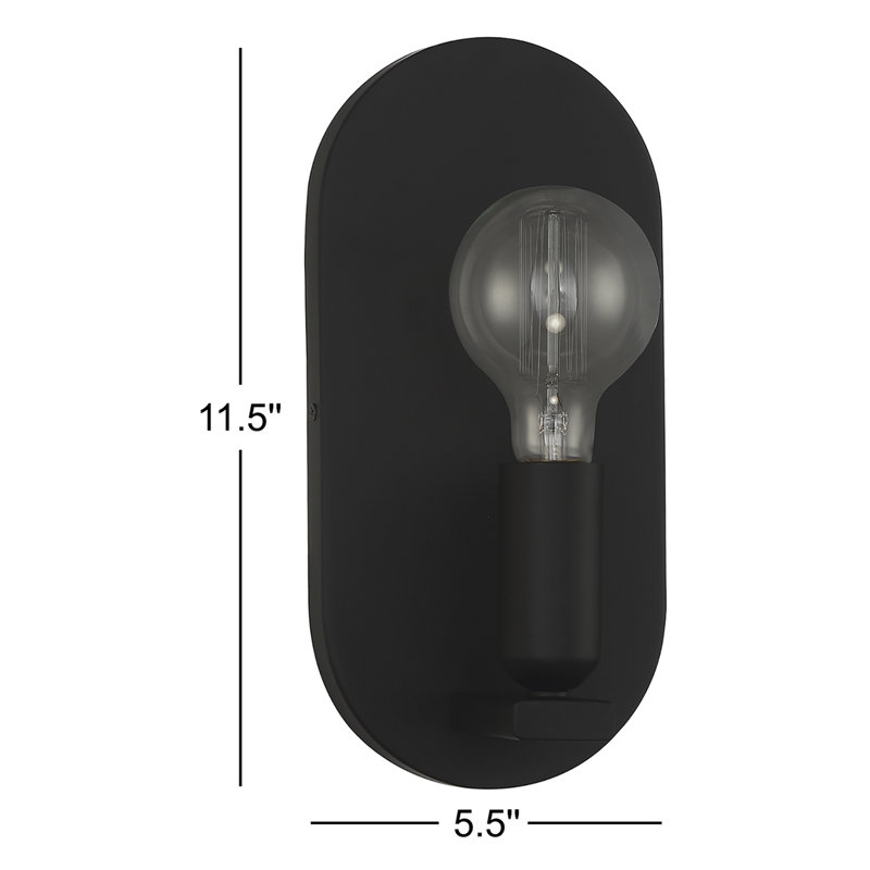 Applique murale articulée 1 lumière Thomasin Cassi, Noir mat