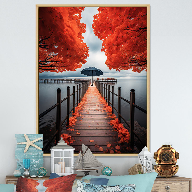 «Pier Piers Embrace I», reproduction sur toile, H 40 po x l 30 po x P 1,5 po, Cadre naturel flottant